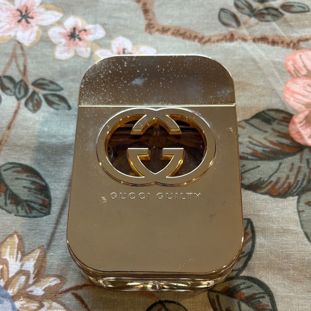 Gucci Metallic Gold Perfume with Interlocking GG